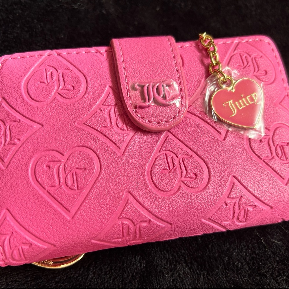 Juicy Couture Vibrant Pink Embossed Wallet